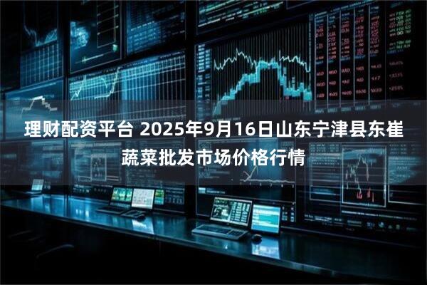 理财配资平台 2025年9月16日山东宁津县东崔蔬菜批发市场价格行情