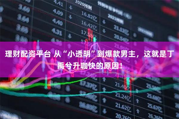 理财配资平台 从“小透明”到爆款男主，这就是丁禹兮升咖快的原因！